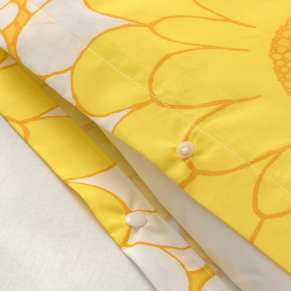 IKEA KRANSMALVA duvet cover and pillowcase(s), Twin Yellow, Ikea Ireland | 2704MCKIB