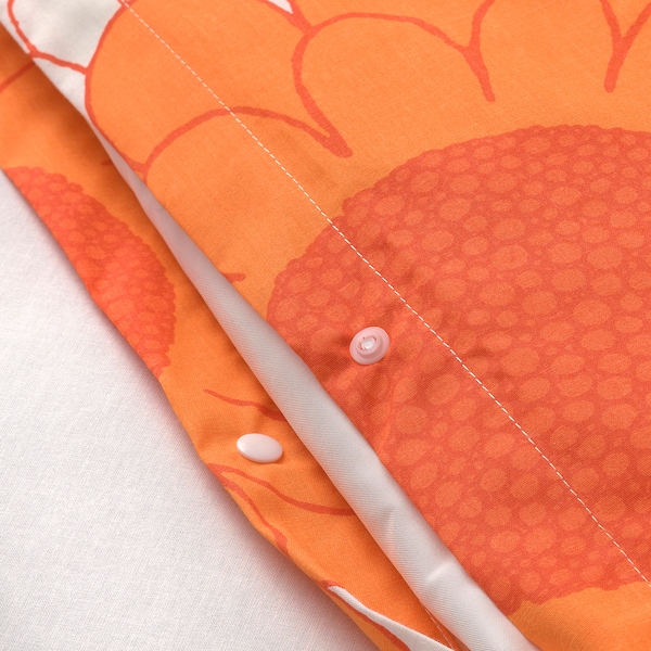 IKEA KRANSMALVA duvet cover and pillowcase(s), Twin Orange, Ikea Ireland | 1834BOKNZ