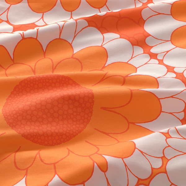 IKEA KRANSMALVA duvet cover and pillowcase(s), Twin Orange, Ikea Ireland | 1834BOKNZ