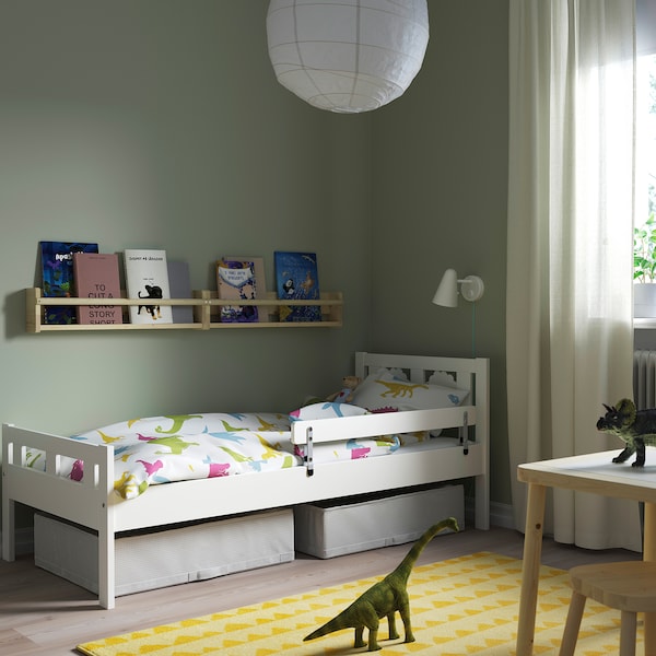 IKEA KRITTER bed frame with slatted bed base, 27 1/2x63 in White, Ikea Ireland | 3186MWDCV