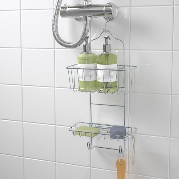 IKEA KROKFJORDEN shower caddy, zinc plated, 9 ½x20 ¾ in Two Tiers, Ikea Ireland | 6015VOEKA