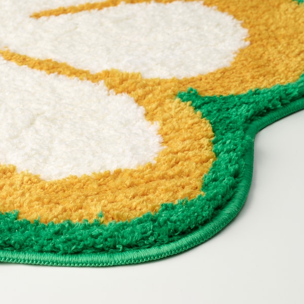 IKEA KÄRRKNIPPROT bath mat, 26 in Floral Pattern / Multicolor, Ikea Ireland | 5236LODAH
