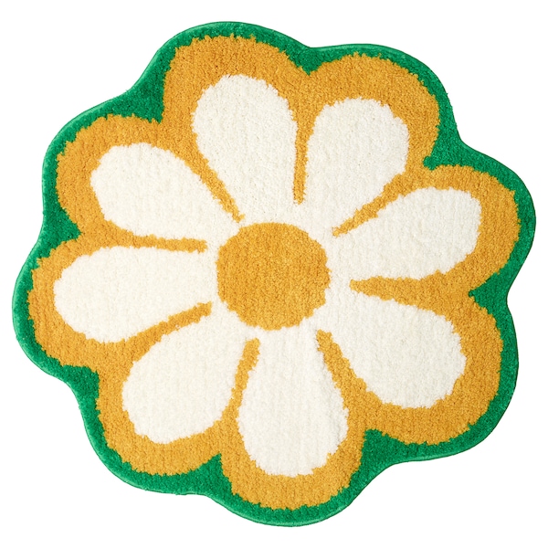 IKEA KÄRRKNIPPROT bath mat, 26 in Floral Pattern / Multicolor, Ikea Ireland | 5236LODAH