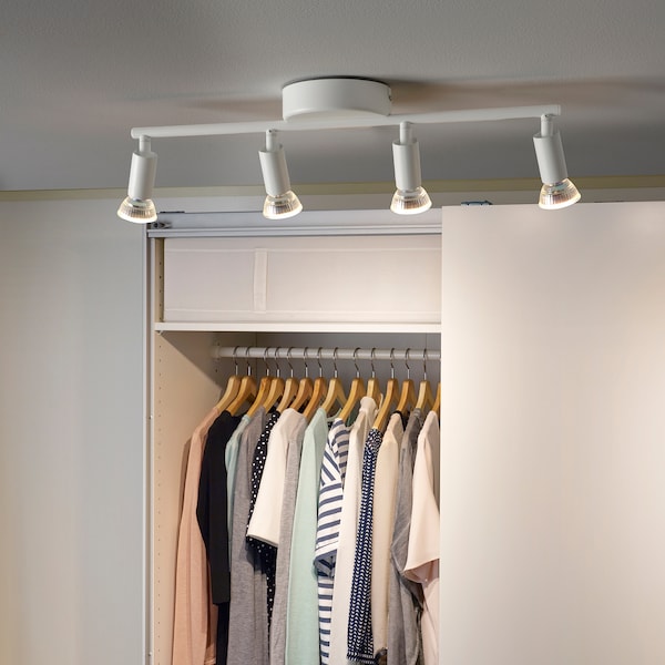 IKEA KRUSNATE ceiling light with 4 spotlights, white, Ikea Ireland | 1694ADZHC