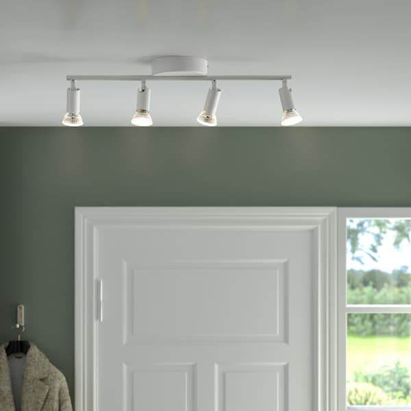 IKEA KRUSNATE ceiling light with 4 spotlights, white, Ikea Ireland | 1694ADZHC
