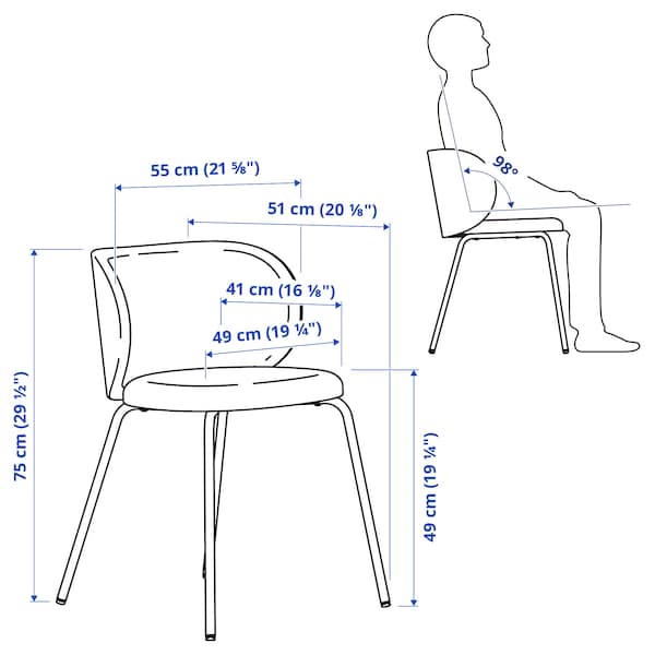 IKEA KRYLBO chair Tonerud Blue, Ikea Ireland | 2109PHYRX