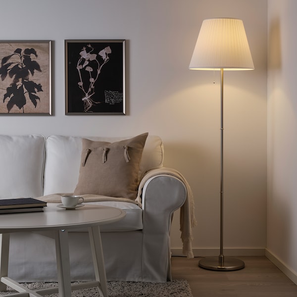 IKEA KRYSSMAST floor lamp base, nickel plated, Ikea Ireland | 9174GEVYT