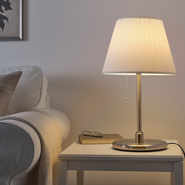 IKEA KRYSSMAST table lamp, nickel plated, Ikea Ireland | 3857FNWIJ