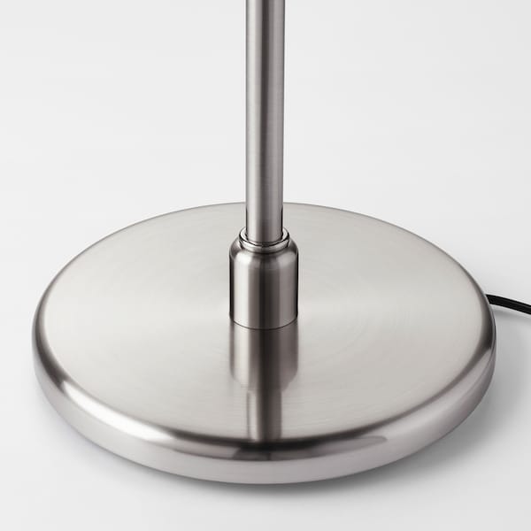 IKEA KRYSSMAST table lamp with LED bulb Nickel Plated, Ikea Ireland | 4102GYHAB