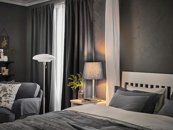IKEA KRYSSMAST table lamp with LED bulb Nickel Plated, Ikea Ireland | 4102GYHAB