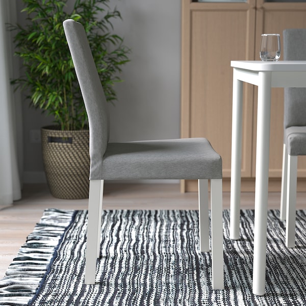 IKEA KÄTTIL chair, white/Knisa light gray, Ikea Ireland | 2367GFAWQ