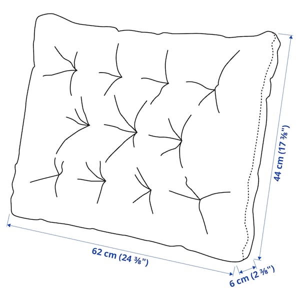 IKEA KUDDARNA back cushion, outdoor, 24 3/8x17 3/8 in Beige, Ikea Ireland | 1804HMOCQ