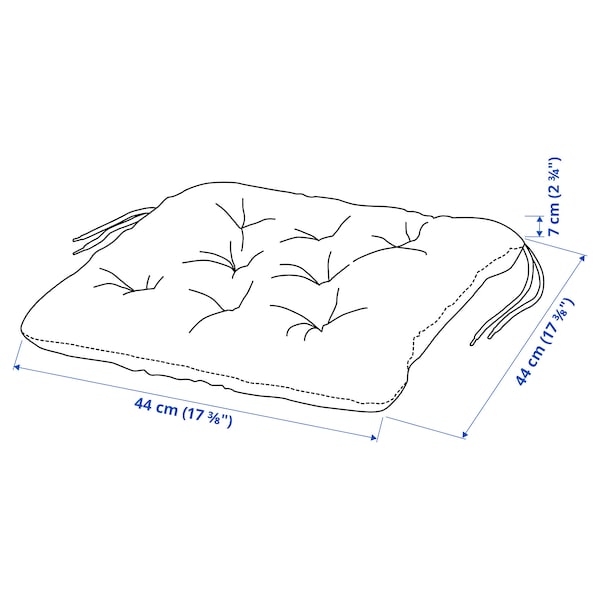 IKEA KUDDARNA chair pad, outdoor, beige, 17 3/8x17 3/8 in, Ikea Ireland | 7862TKLVH