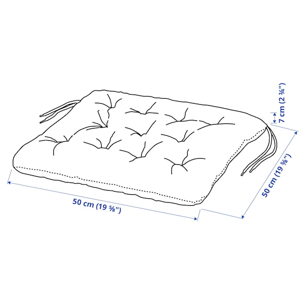 IKEA KUDDARNA chair pad, outdoor, beige, 19 5/8x19 5/8 in, Ikea Ireland | 2405VAQED