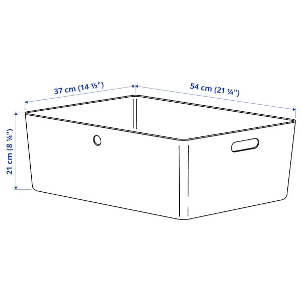 IKEA KUGGIS box, 14 ½x21 ¼x8 ¼ in Transparent Black, Ikea Ireland | 9806BKWDO