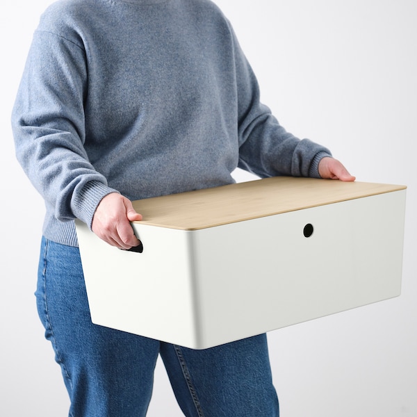 IKEA KUGGIS box, 14 ½x21 ¼x8 ¼ in White, Ikea Ireland | 5824YRQSV