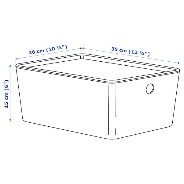 IKEA KUGGIS box with lid, 10 ¼x13 ¾x6 in Transparent Black, Ikea Ireland | 0982DKCJP