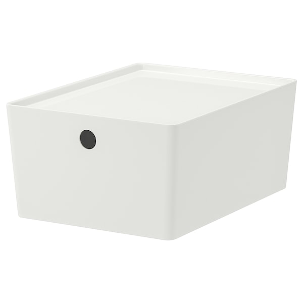 IKEA KUGGIS box with lid, 10 ¼x13 ¾x6 in White, Ikea Ireland | 9632NEMRB