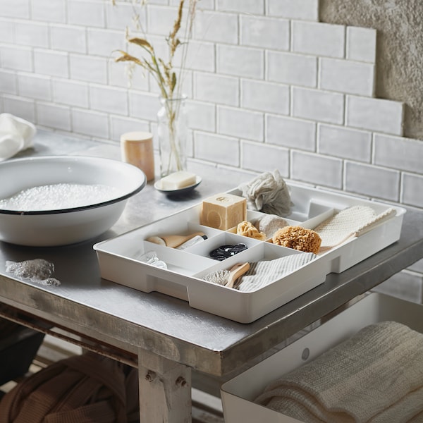 IKEA KUGGIS insert with 8 compartments, white, Ikea Ireland | 3894ODSUF