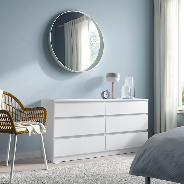 IKEA KULLEN 6-drawer dresser, white, 55 1/8x28 3/8 in, Ikea Ireland | 9364UCEFT