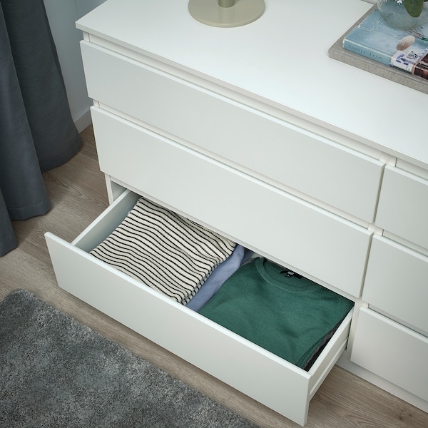 IKEA KULLEN 6-drawer dresser, white, 55 1/8x28 3/8 in, Ikea Ireland | 9364UCEFT