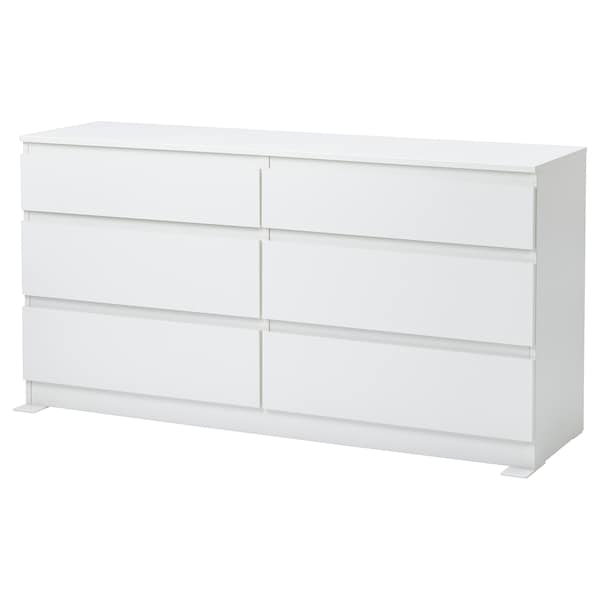 IKEA KULLEN 6-drawer dresser, white, 55 1/8x28 3/8 in, Ikea Ireland | 9364UCEFT