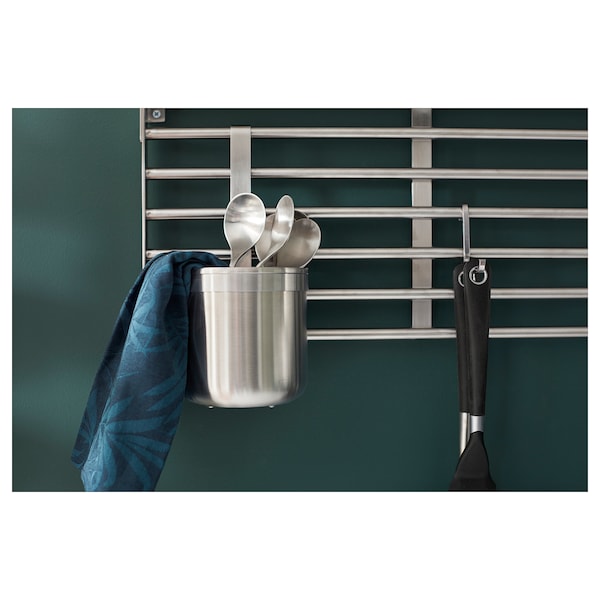 IKEA KUNGSFORS Container, stainless steel, Height: 10 3/8 in Diameter: 4 3/4 in, Ikea Ireland | 1826EYAHP