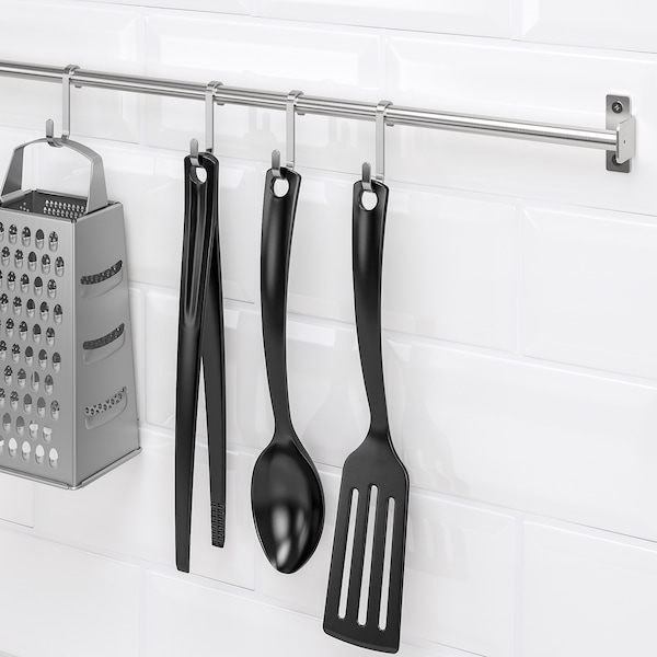 IKEA KUNGSFORS Rail, stainless steel, Length: 22 in Diameter: ½ in, Ikea Ireland | 1607UKQHZ