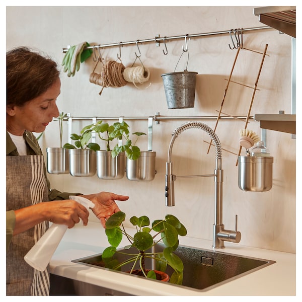 IKEA KUNGSFORS Rail, stainless steel, Length: 22 in Diameter: ½ in, Ikea Ireland | 1607UKQHZ