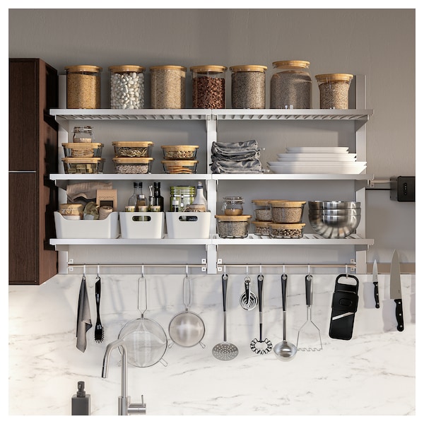 IKEA KUNGSFORS Rail, stainless steel, Length: 22 in Diameter: ½ in, Ikea Ireland | 1607UKQHZ