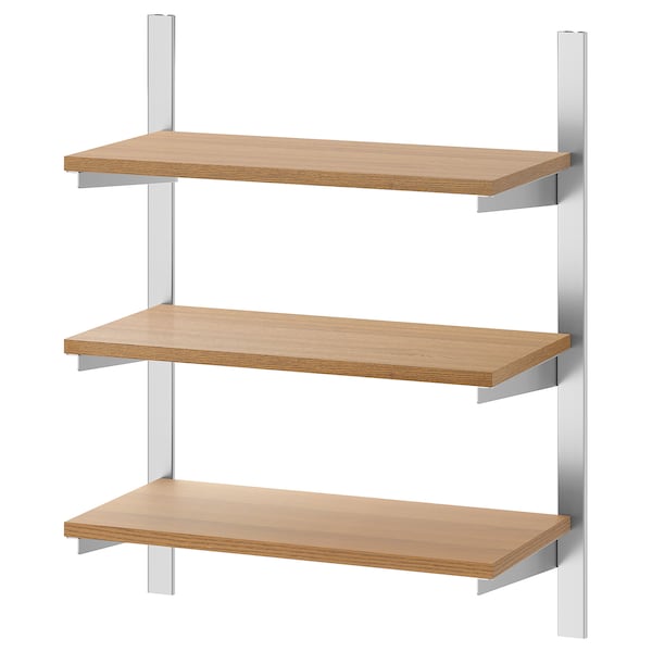 IKEA KUNGSFORS suspension rail with shelves, 23 5/8 in Stainless Steel / Ash, Ikea Ireland | 6950TEILG