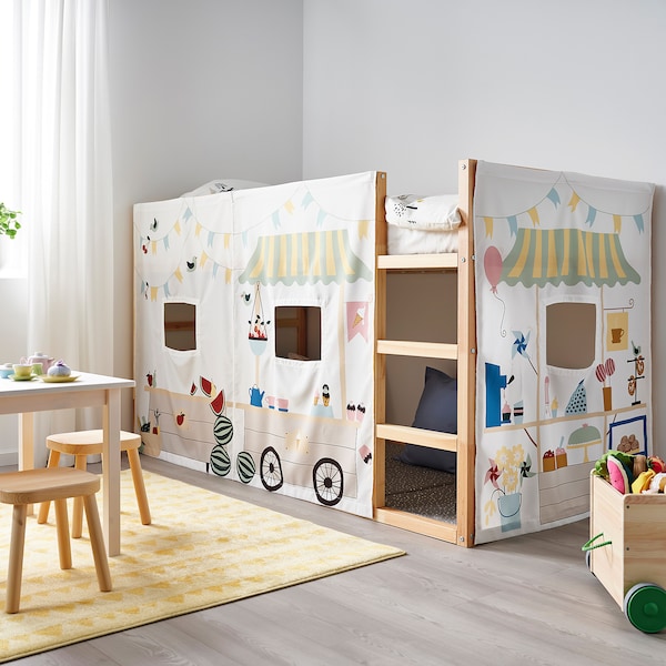 IKEA KURA bed curtain Market Stall Pattern, Ikea Ireland | 2497MYEZI