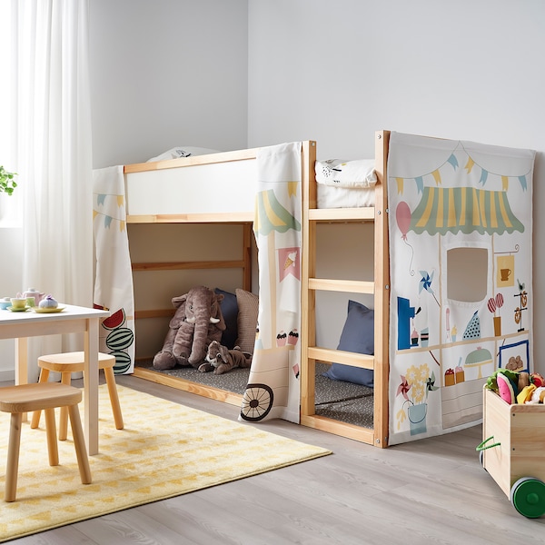 IKEA KURA bed curtain Market Stall Pattern, Ikea Ireland | 2497MYEZI