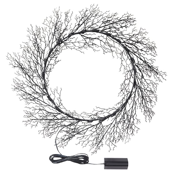 IKEA KUSTFYR LED wreath, artificial battery operated/outdoor, Ikea Ireland | 7281TJQEB