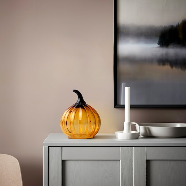 IKEA KUSTFYR decoration, glass/pumpkin, 6 ¾ in, Ikea Ireland | 3642WPZAK