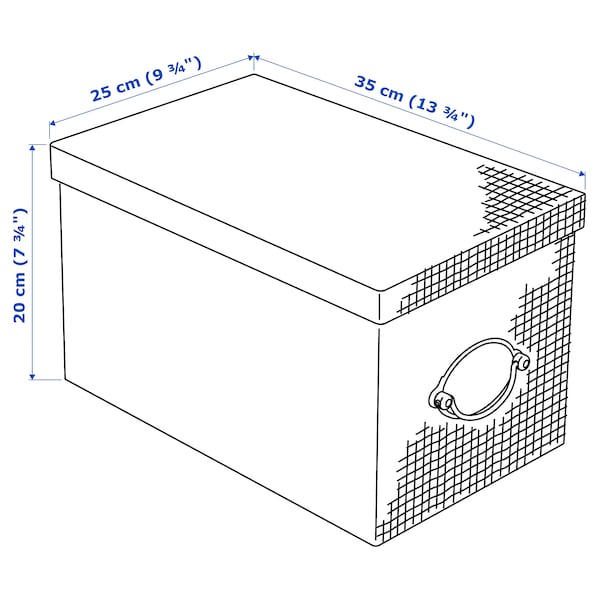 IKEA KVARNVIK Storage box with lid, beige, Length: 13 ¾ in. Learn more!, Ikea Ireland | 1274CAZPB