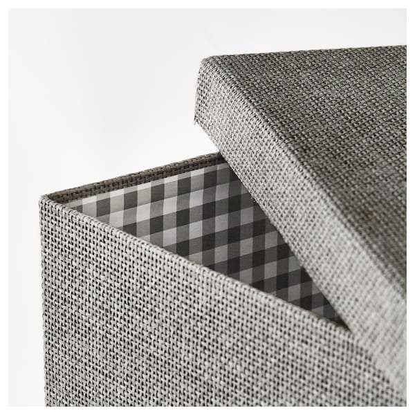IKEA KVARNVIK Storage box with lid, gray, Ikea Ireland | 9108QHRXA