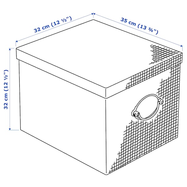 IKEA KVARNVIK Storage box with lid, gray, Ikea Ireland | 9108QHRXA