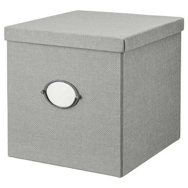 IKEA KVARNVIK Storage box with lid, gray, Ikea Ireland | 9108QHRXA