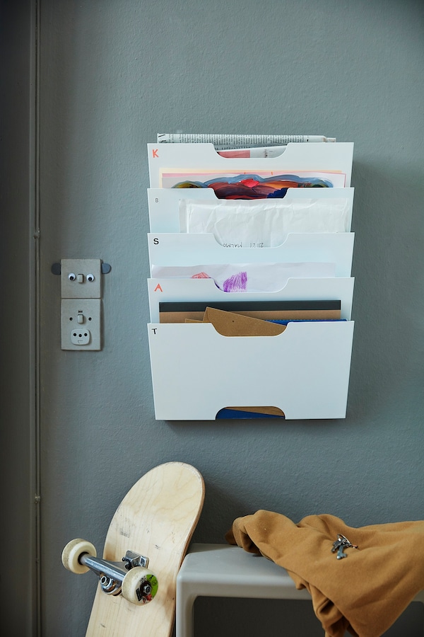 IKEA KVISSLE wall magazine rack, white, Ikea Ireland | 6274FDEAB