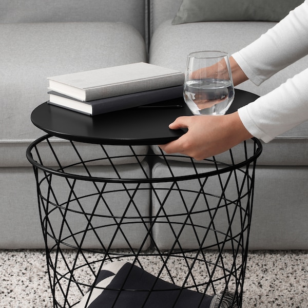 IKEA KVISTBRO Storage table, 17 3/8 in Black, Ikea Ireland | 2507OBPQV