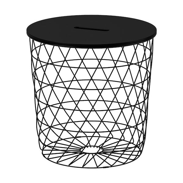 IKEA KVISTBRO Storage table, 17 3/8 in Black, Ikea Ireland | 2507OBPQV