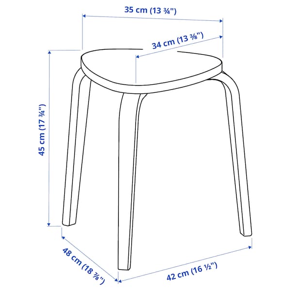 IKEA KYRRE stool Bright Blue, Ikea Ireland | 9432CVWDO