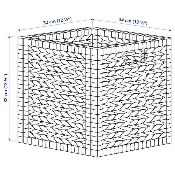 IKEA LABBSAL basket, handmade water hyacinth, 12 ½x13 ½x12 ½ in, Ikea Ireland | 7253NLBOZ