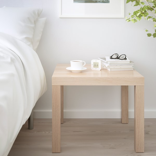 IKEA LACK Side table, 21 5/8x21 5/8 in White Stained Oak Effect, Ikea Ireland | 0428EQTKN