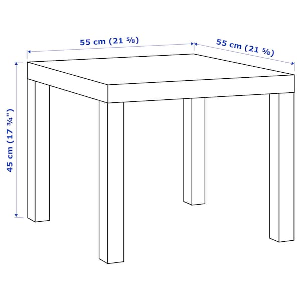 IKEA LACK Side table, 21 5/8x21 5/8 in White Stained Oak Effect, Ikea Ireland | 0428EQTKN
