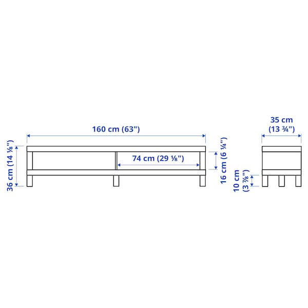 IKEA LACK TV unit, 63x13 3/4x14 1/8 in Black / Brown, Ikea Ireland | 7352TILXW