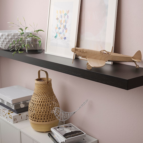 IKEA LACK Wall shelf, 74 3/4x10 1/4 in Black / Brown, Ikea Ireland | 2957YNXDM