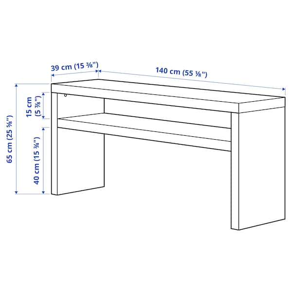 IKEA LACK console table, 55 1/8x15 3/8 in Black / Brown, Ikea Ireland | 7126MCRJZ