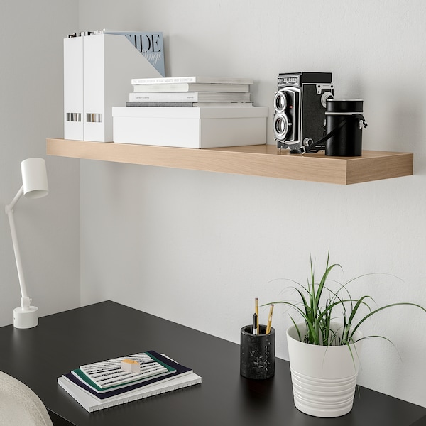 IKEA LACK wall shelf, 43 1/4x10 1/4 in White Stained Oak Effect, Ikea Ireland | 0641UXNBH